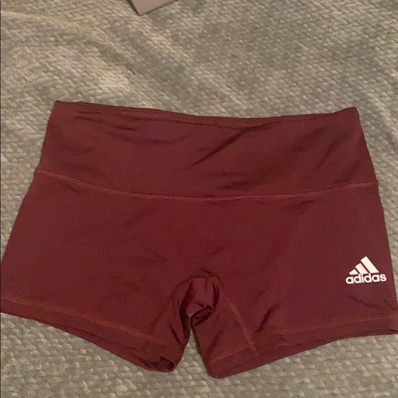 adidas Pants - Adidas burgundy workout shorts